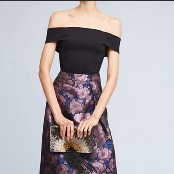 Anthropologie Tops - Deletta Off The Shoulder Ponte Crop Top